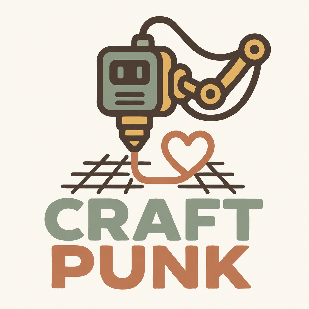 Craft Punk — robot printing a heart